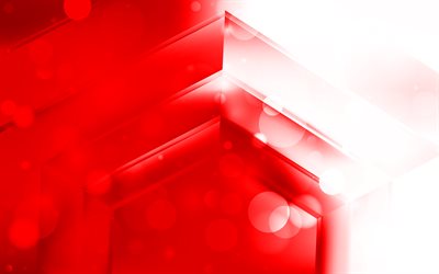 4k, red arrows, creative, abstract arrows, artwork, red pyramid, geometric shapes, arrows, red material design, pyramids, geometry, red backgrounds