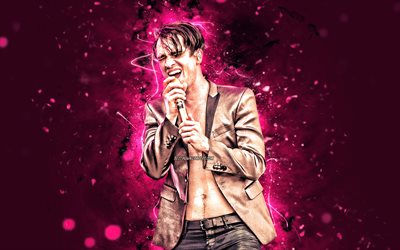 brendon urie, 4k, panic at the disco, musik-stars, rock-band, us-amerikanische s&#228;ngerin, brendon boyd urie, amerikanischen promi -, brendon urie 4k