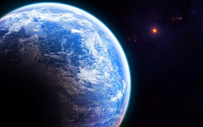 4k, Earth from space, Solar System, galaxy, stars, sci-fi, universe, NASA, planets