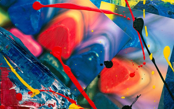 el arte abstracto, colorido de la pintura, el impresionismo, pintura de texturas, de colores de fondo grunge