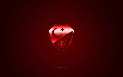 تركيا المنتخب الوطني لكرة القدم, شعار, الاتحاد الاوروبي, الشعار الأحمر, الأحمر الألياف الخلفية, تركيا شعار فريق كرة القدم, كرة القدم, تركيا
