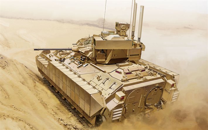 M3 Bradley, Infantry Fighting Vehicle, US Army, M3 Bradley Cavalry Fighting Vehicle, desert, M3 Tracked Armoured Fighting Vehicles, USA