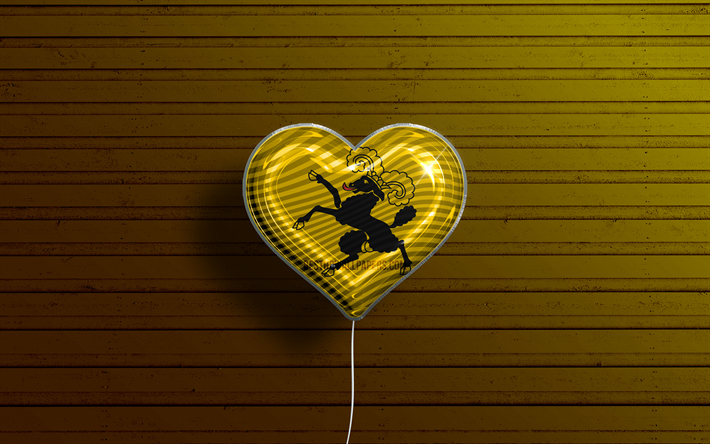 I Love Schaffhausen, 4k, realistic balloons, yellow wooden background, Day of Schaffhausen, swiss cantons, flag of Schaffhausen, Switzerland, balloon with flag, Cantons of Switzerland, Schaffhausen flag, Schaffhausen