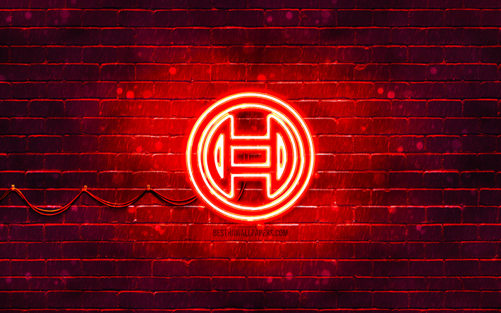 logotipo rojo de bosch, 4k, pared de ladrillo rojo, logotipo de bosch, marcas, logotipo de ne&#243;n de bosch, bosch