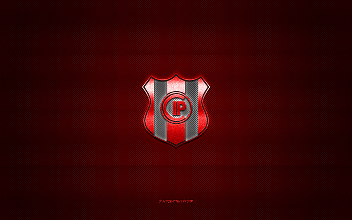 club independiente petroleros, club de football bolivien, logo rouge, fond rouge en fibre de carbone, primera division bolivienne, football, sucre, bolivie, logo du club independiente petroleros