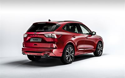 Ford Kuga, 2020, rear view, exterior, new red Kuga, new crossover, american cars, Ford