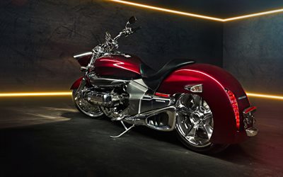 Honda NRX1800 Valkyrie Rune, 4k, l&#252;ks kırmızı motosiklet, cruiser, yeni kırmızı NRX1800, Japon motosikletler, Honda