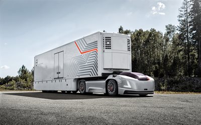 Volvo Vera, autonoma fordon, framtiden f&#246;r lastbilstransporter, hot av lastbilar, leverans, svenska lastbilar, Volvo