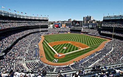 yankee stadium, american baseball-stadion der new york yankees stadium, concourse, bronx, new york city, mlb, baseball