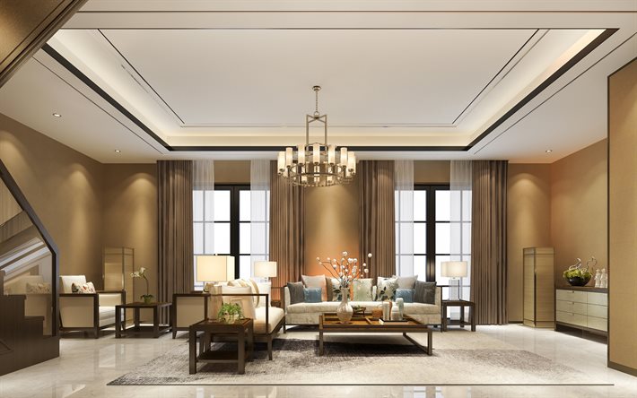 vardagsrum, snygg klassisk inredning, vardagsrum projekt, modern interior design, bruna v&#228;ggar, vit marmor golv i vardagsrummet