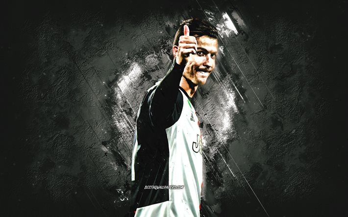 Cristiano Ronaldo, portrait, Portuguese footballer, Juventus FC, CR7, world soccer star, Ronaldo thumbs up, football, Serie A, Italy, Champions League