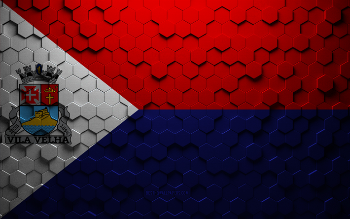 bandeira de vila velhaarte favo de melvila velha hex&#225;gonos bandeiravila velha 3d arte hex&#225;gonosbandeira vila velha