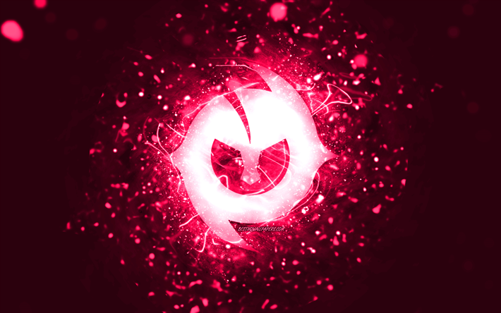 شعار باولو ديبالا الوردي, 4k, أضواء النيون الوردي, خلاق, خلفية مجردة الوردي, شعار باولو ديبالا, نجوم كرة القدم, باولو ديبالا