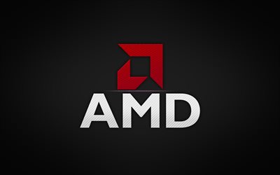 AMD, 4k, minimal, logo, Advanced Micro Devices, logo AMD