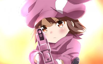 LLENN, pistola, Kohiruimaki Karen, manga, Sword Art Online