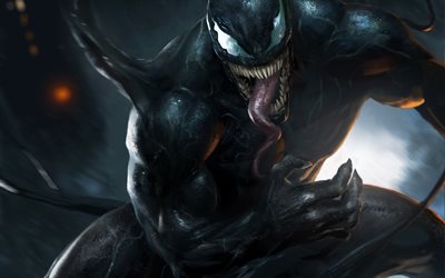 Venom, artwork, 2018 Movie, poster, superheroes