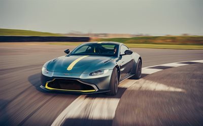 Aston Martin Vantage AMR, 2020, front view, racing car, supercar, racing track, British luxury sports cars, Aston Martin