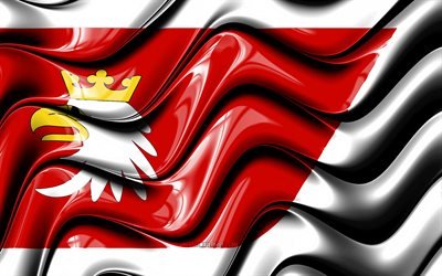 Warmia-Masuria flag, 4k, Voivodeships of Poland, administrative districts, Flag of Warmia-Masuria, 3D art, Warmia-Masuria, polish voivodeships, Warmia-Masuria 3D flag, Poland, Europe