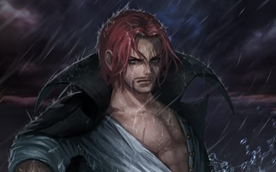Shanks, One Piece, artwork, close-up, manga, One Piece characters