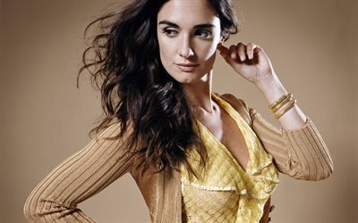 Paz Vega, İspanyol aktris, fotoğraf &#231;ekimi, portre, sarı elbise, g&#252;zel İspanyol kadın, İspanyol moda model, Paz Campos Trigo