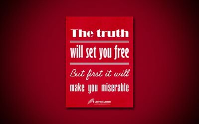 4k, The truth will set you free But first it will make you miserable, James Abraham Garfield, purple paper, popular quotes, inspiration, James Abraham Garfield quotes, quotes about truth