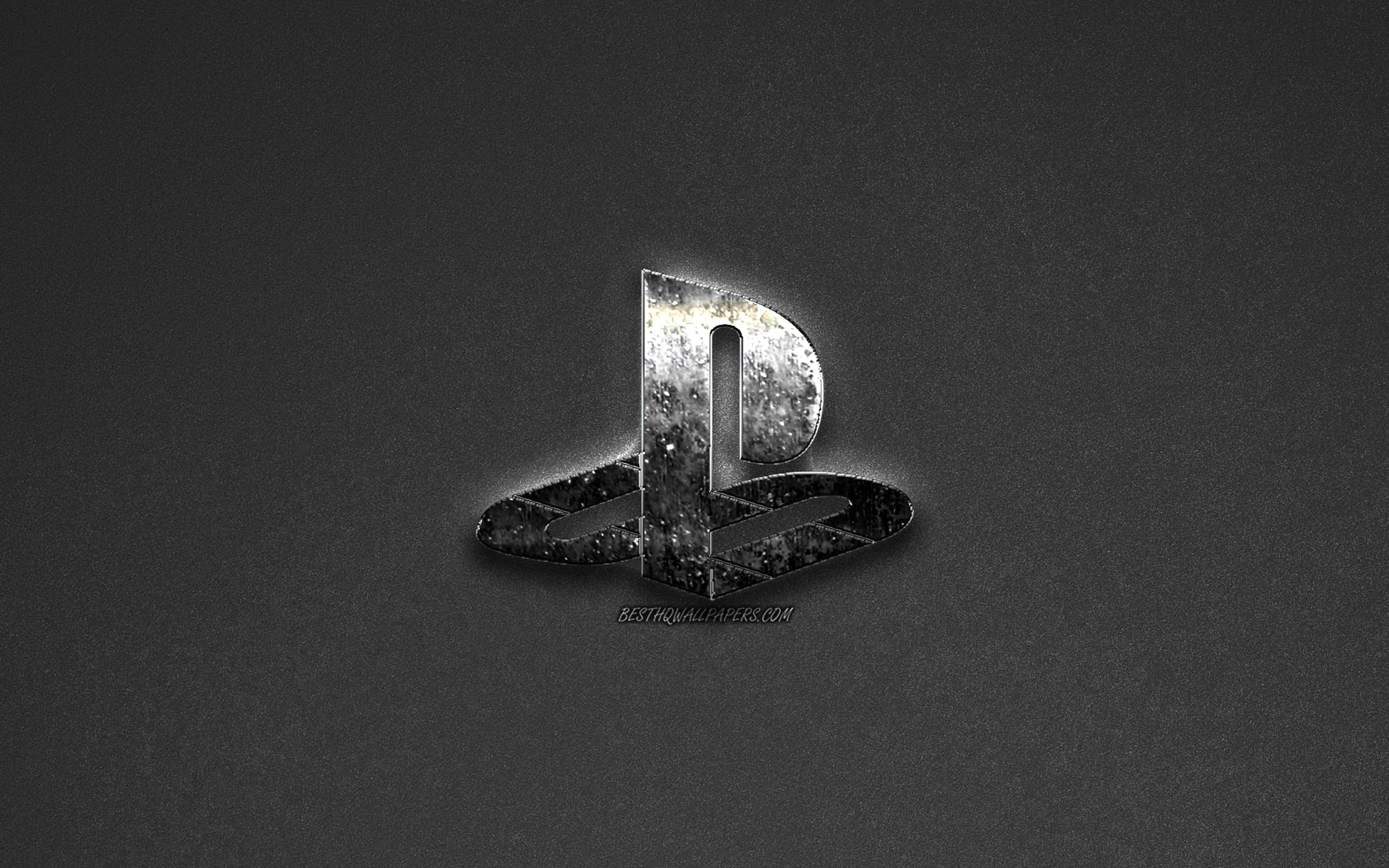 ダウンロード画像 Ps4 プレステロゴ 金属のロゴ グレー背景 Playstation4のロゴ 画面の解像度 2560x1600 壁紙 デスクトップ上