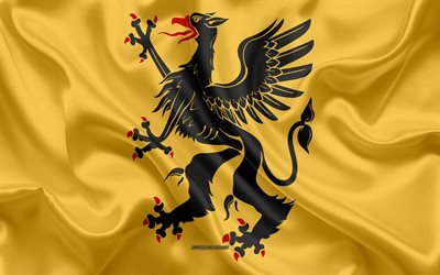 Flaggan i S&#246;dermanland L&#228;n, 4k, silk flag, S&#246;dermanland lan flagga, siden konsistens, S&#246;dermanland L&#228;n, Sverige, regioner i Sverige, S&#246;dermanland flagga