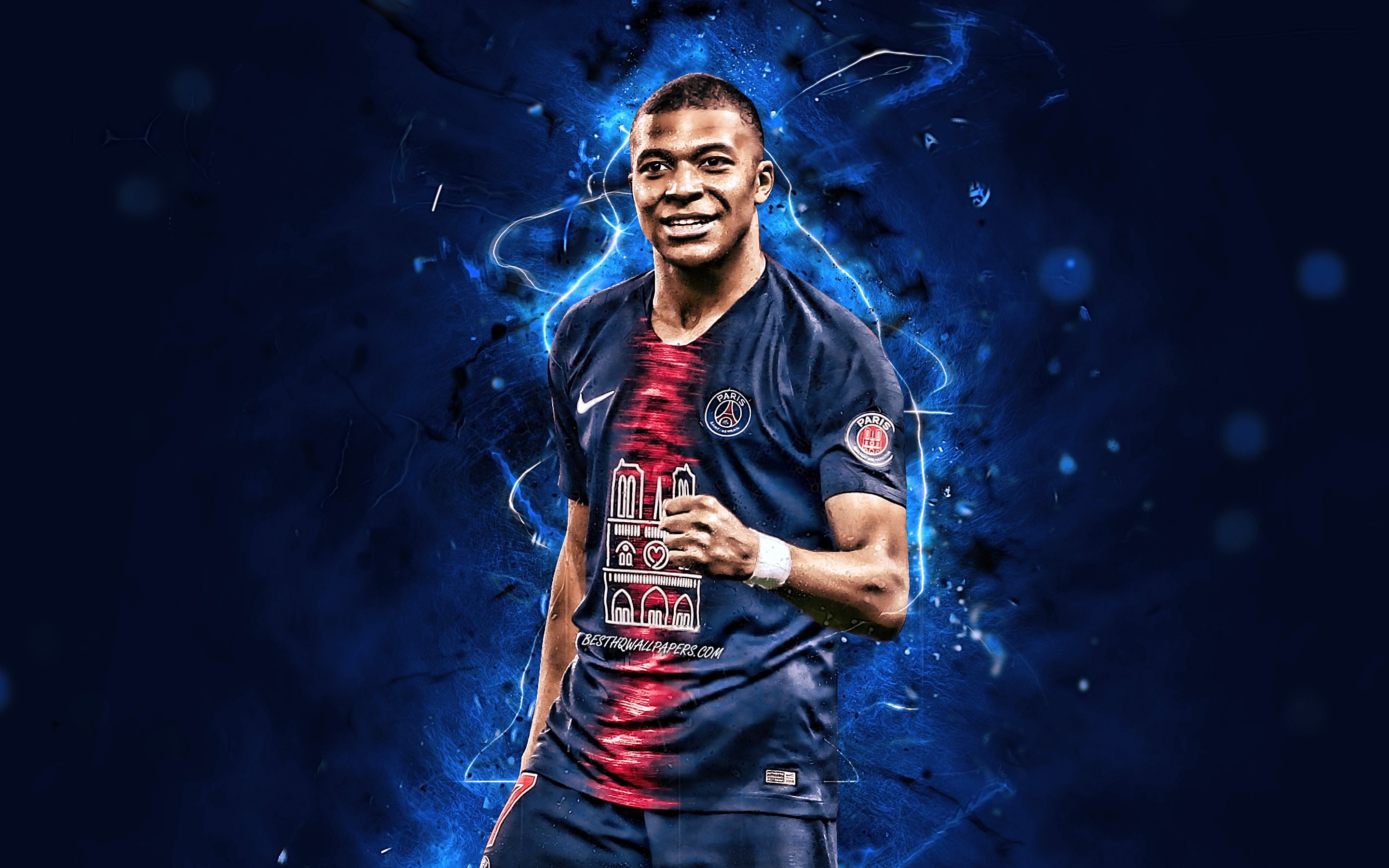 Download wallpapers Kylian Mbappe, joy, PSG, football stars, french ...