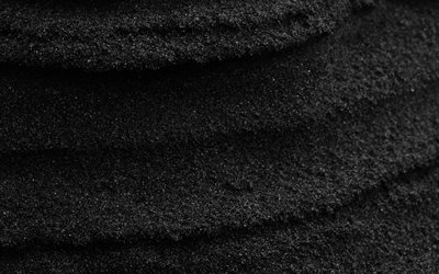 texture de sable noir, vagues de sable noir, texture de vagues de sable, vagues de sable, texture de sable, fond de vagues noires