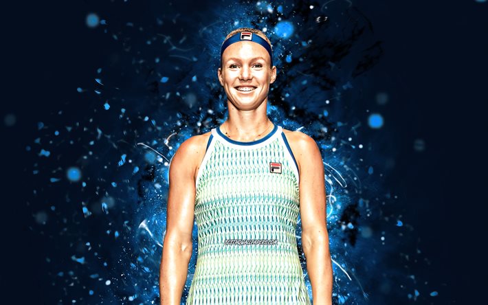 Download wallpapers Kiki Bertens, 4k, dutch tennis players, WTA, blue ...
