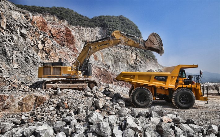 LiuGong CLG 970E, LiuGong SGR50C, 2021 escavatori, macchine edili, escavatori in carriera, attrezzature speciali, escavatori, LiuGong
