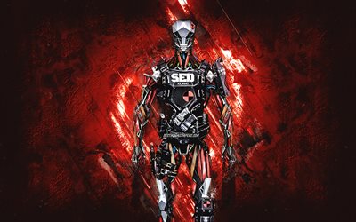 SED, Warface, red stone background, SED character, Warface characters, SED skin