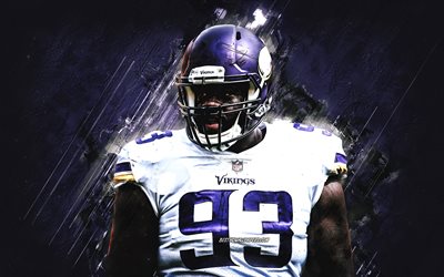 Shamar Stephen, Minnesota Vikings, NFL, American Football, Purple Stone Background, USA