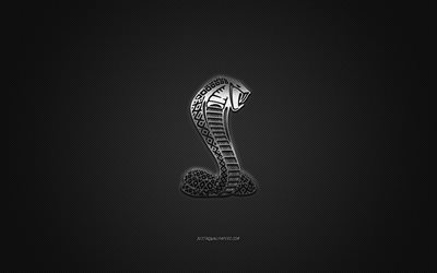 شعار شيلبي, شعار فضي, ألياف الكربون الرمادي الخلفية, شعار شيلبي المعدني, (شيلبي), ماركات السيارات, فني إبداعي