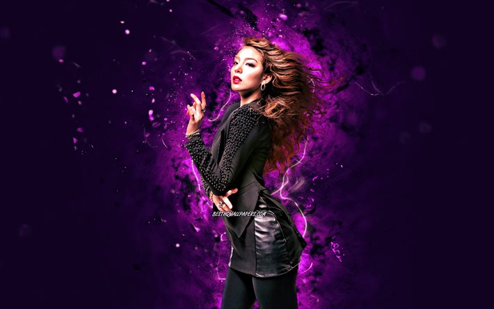 Download wallpapers Ailee, 4k, K-pop, South Korean singer, violet neon  lights, South Korean celebrity, Lee Yejin, Ailee 4K for desktop free.  Pictures for desktop free