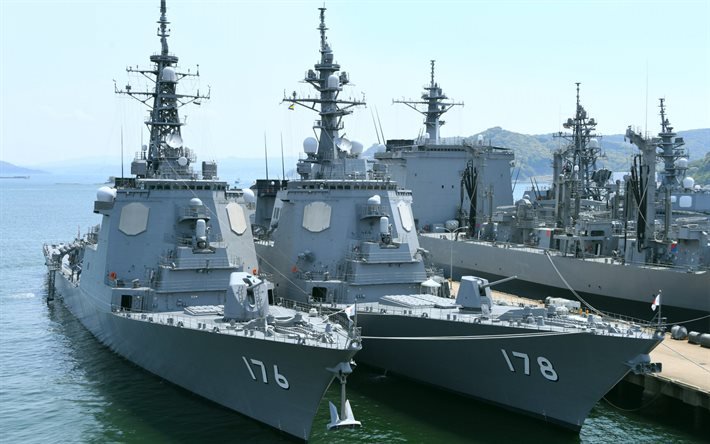JS Chokai, DDG-176, JMSDF, JS Ashigara, DDG-178, Japanese destroyer, Kongo-class, Japan Maritime Self-Defense Force, japanese warships, Japan