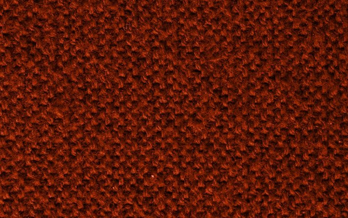 orange knitted textures, macro, wool textures, orange knitted backgrounds, close-up, orange backgrounds, knitted textures, fabric textures