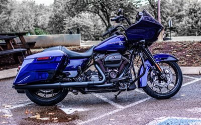 Harley-Davidson Road Glide Especial FLTRXS, 4k, vista lateral, 2020 motos, american motorcyles, HDR, A Harley-Davidson