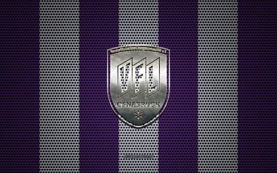 Download Wallpapers Vfl Osnabrueck Logo German Football Club Metal Emblem Violet White Metal Mesh Background Vfl Osnabrueck 2 Bundesliga Osnabruck Germany Football For Desktop Free Pictures For Desktop Free