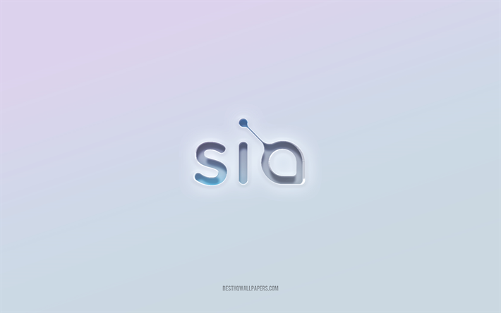 Siacoin logo, cut out 3d text, white background, Siacoin 3d logo, Siacoin emblem, Siacoin, embossed logo, Siacoin 3d emblem
