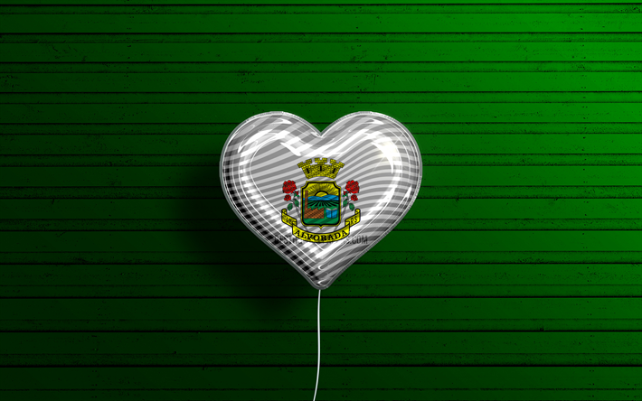 amo alvorada, 4k, palloncini realistici, sfondo di legno verde, giorno di alvorada, citt&#224; brasiliane, bandiera di alvorada, brasile, palloncino con bandiera, citt&#224; del brasile, alvorada