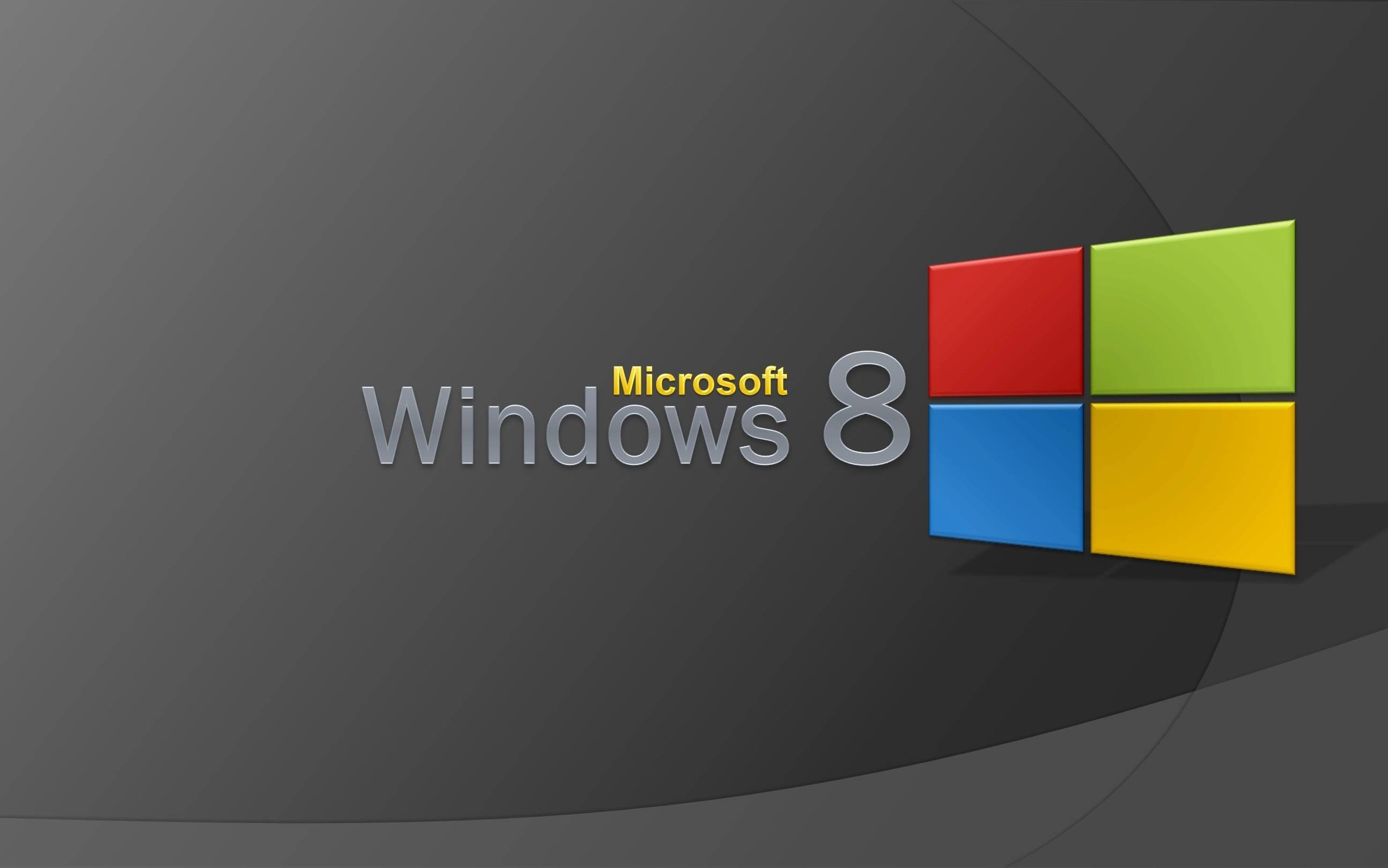 ダウンロード画像 Windows8 3dロゴ グレー背景 創造 画面の解像度 2560x1600 壁紙デスクトップ上