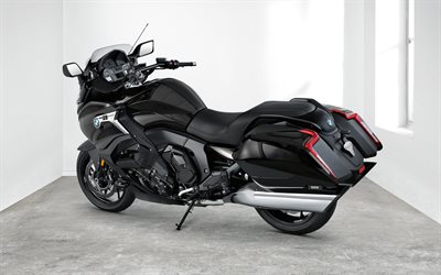 BMW K1600B Limited Edition, 2019, 4k, rear view, black luxury motorcycle, traveler, German motorcycle, BMW