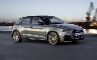 4k, Audi A1, estrada, 2019 carros, borr&#227;o de movimento, carros alem&#227;es, novo A1, Audi