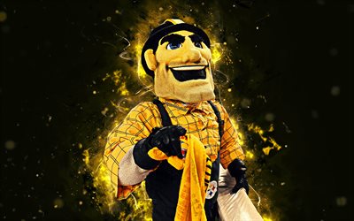 Steely McBeam, 4k, mascot, Pittsburgh Steelers, abstract art, NFL, creative, USA, Pittsburgh Steelers mascot, National Football League, NFL mascots, official mascot
