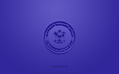 Al-Sailiya SC, logo 3D creativo, sfondo blu, Qatar Stars League, emblema 3d, QSL, Qatar Football Club, Doha, Qatar, arte 3d, calcio, logo Al-Sailiya SC 3d
