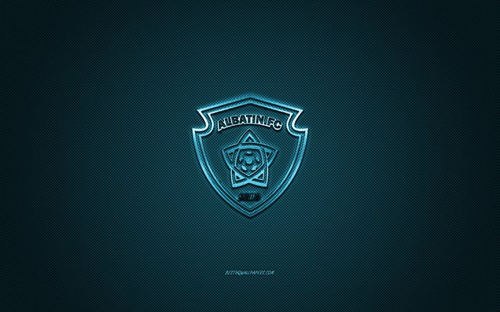 Al Batin FC, creative 3D logo, blue background, SPL, Saudi Arabian football Club, Saudi Professional League, Hafar Al-Batin, Saudi Arabia, 3d art, football, Al Batin FC 3d logo