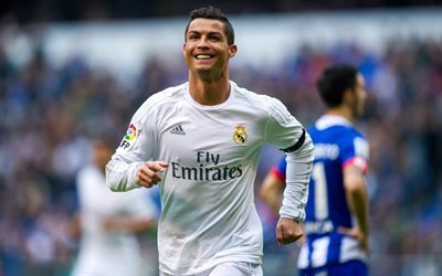 Cristiano Ronaldo, Real Madrid, Spain, Portuguese footballer, portrait, football