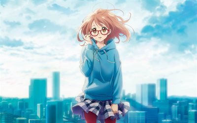 Mirai Kuriyama, manga, anime girl, Beyond the Boundary, Kyoukai no Kanata