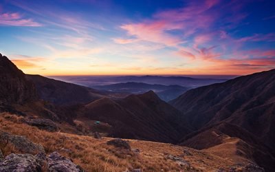 Balkans, 4k, sunset, mountains, Bulgaria
